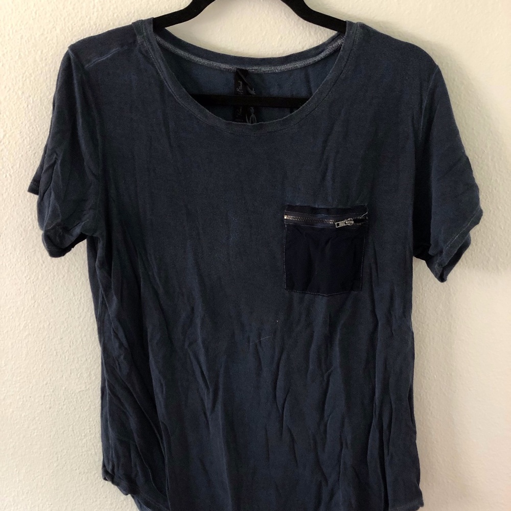 Dark blue tee shirt